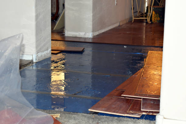 Professional Water Damage Restoration technician working in Burbank, OH